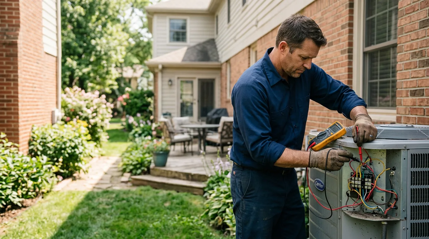 HVAC technician working near Lawrence, KS